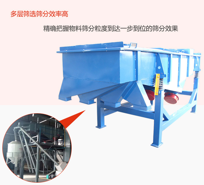 多層篩選篩分更高效，精度把握物料篩分粒度到達(dá)一步到位的篩分效果。