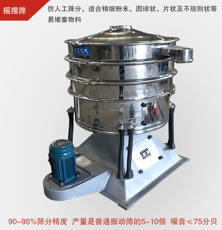 搖擺篩仿照人工篩分，可滿足高精度、高產(chǎn)量篩分要求