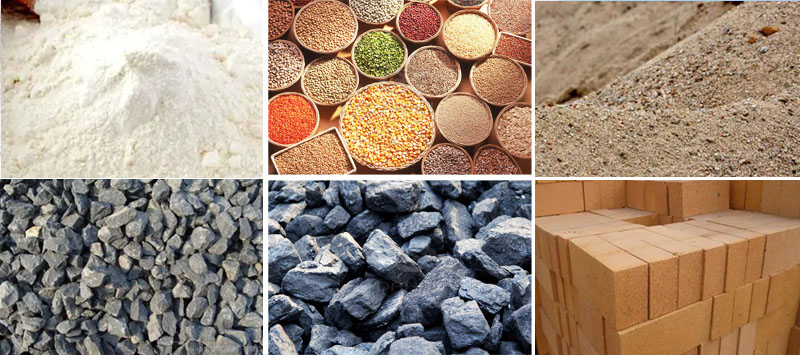 風(fēng)冷式直線(xiàn)振動(dòng)篩可篩分物料有:耐火材料,糧食,沙土,石子等。